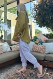 Sandbar Linen Blend Pop Over Shirt Olive